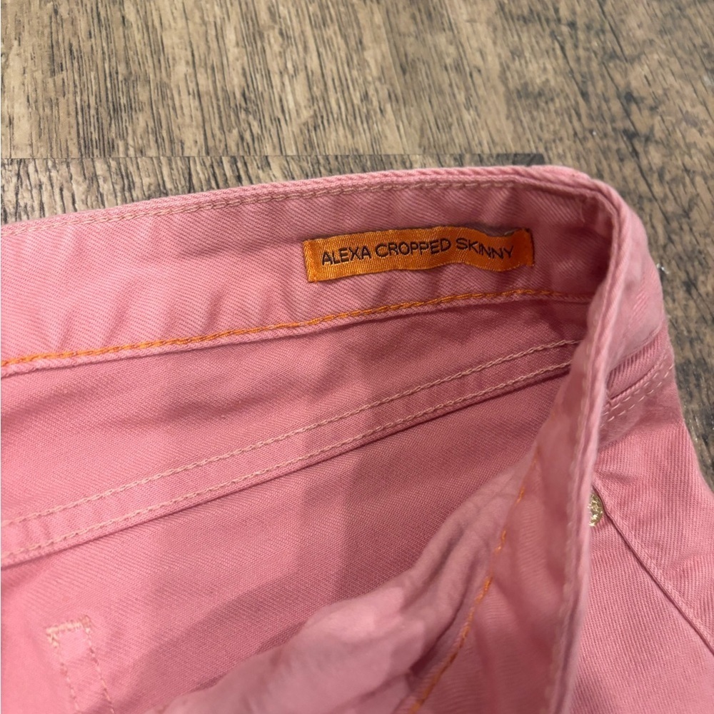 Tory Burch Alexa Cropped Skinny Pants – Pink Coral, Size 29 - Picture 4 of 6